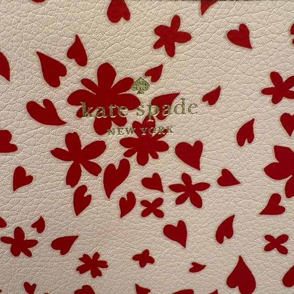 Kate Spade reversible tote - red & pink floral - as is - Picture 2 of 10